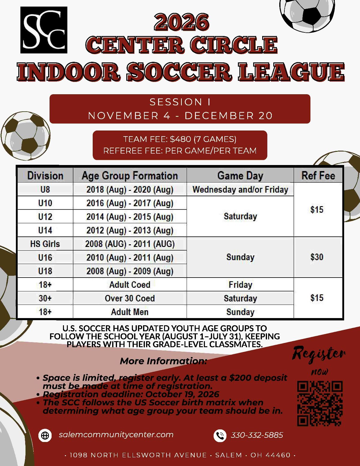 Preview of the Session 1 Indoor Soccer flyer