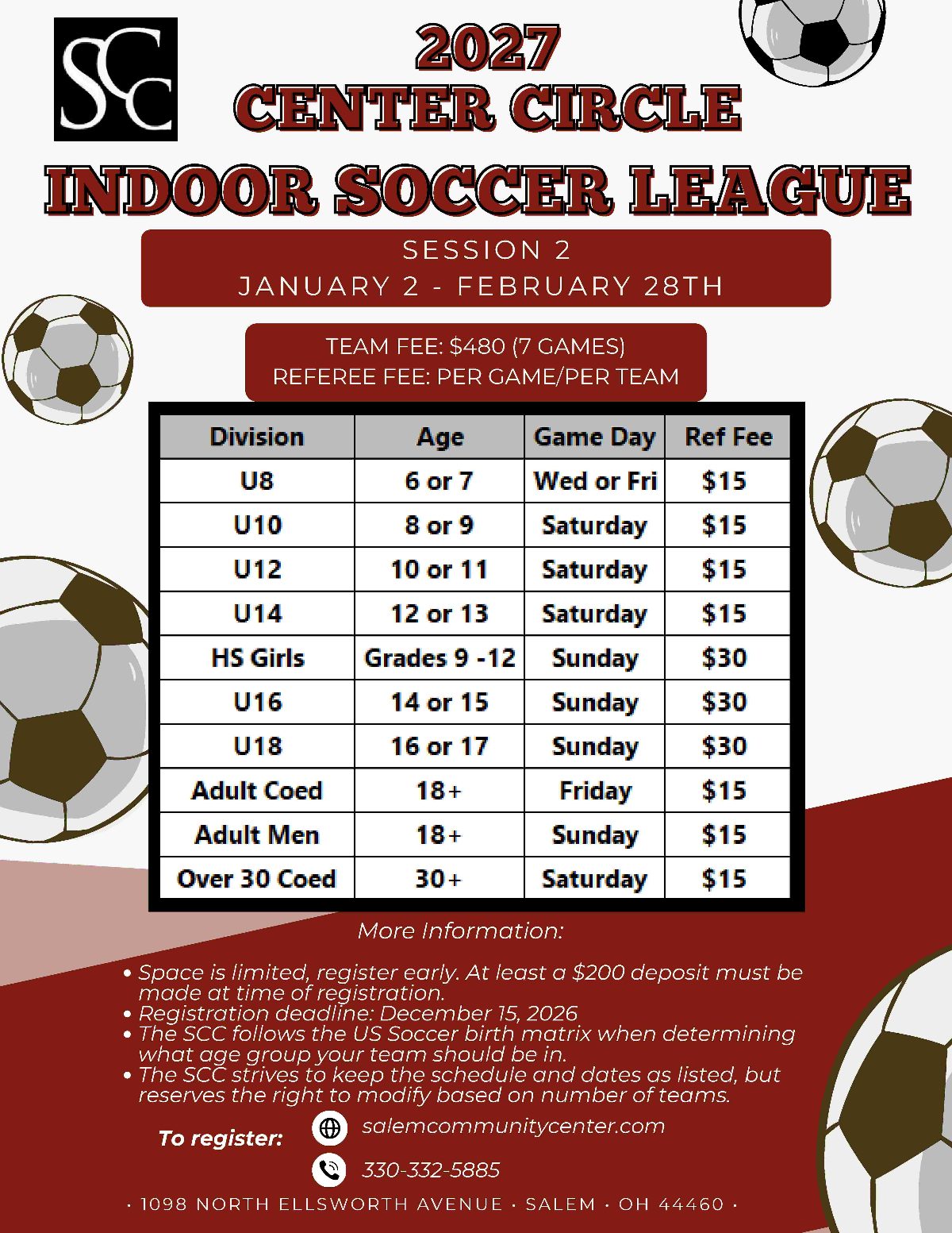 Preview of the Session 2 Indoor Soccer flyer