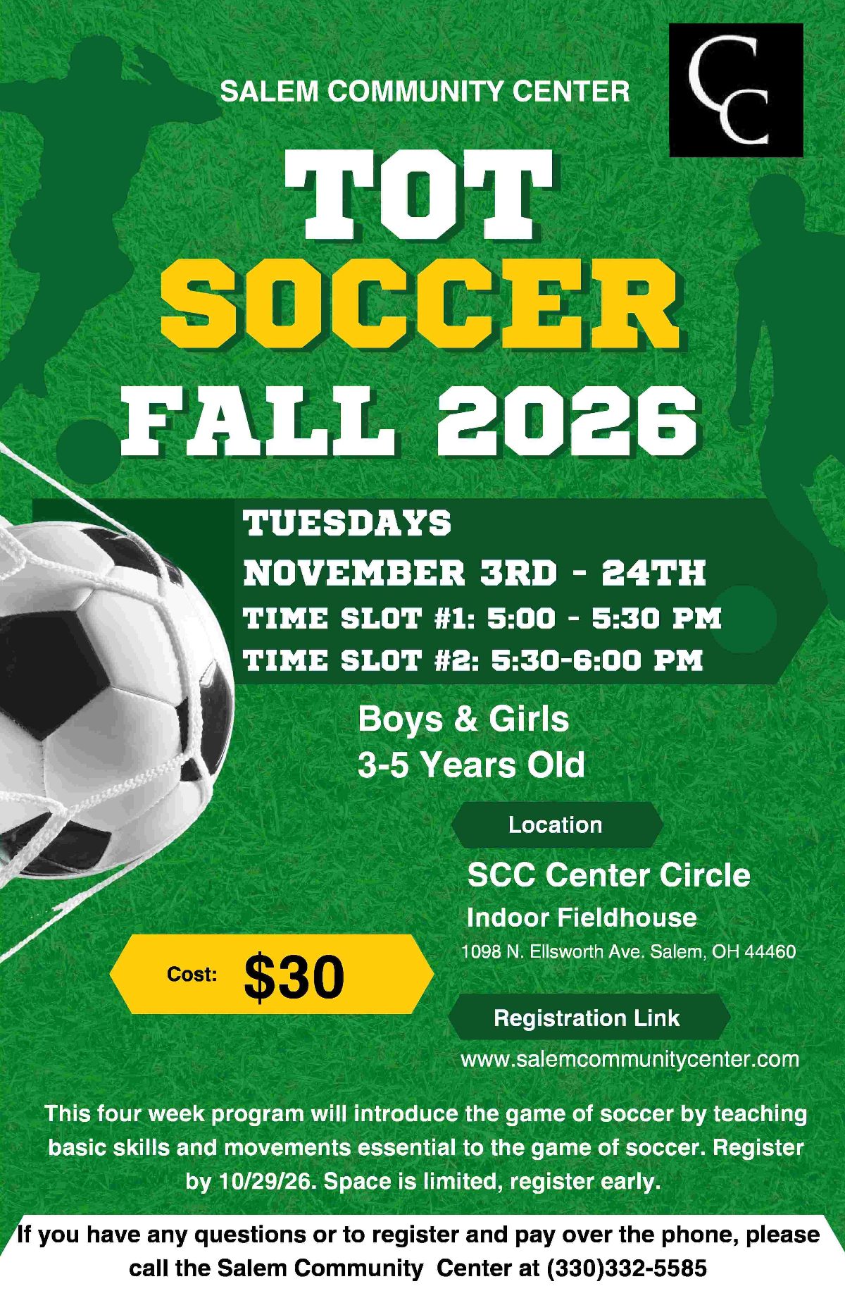 Preview of the Tot Soccer flyer